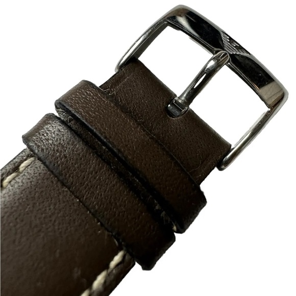 D&G Time Watch Dolce & Gabbana Stainless Watch With Brown Leather Armani Strap - Picture 6 of 6